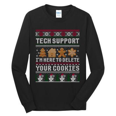 Funny Christmas Tech Support Computer Programmer Gift Tall Long Sleeve T-Shirt