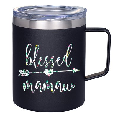 Flowers Cute Tropical Blessed Mamaw Meaningful Gift 12oz Stainless Steel Coffee Mug