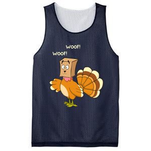 Funny Cute Thanksgiving Turkey Fake Dog WOOF Happy Thanksgiving Mesh Reversible Basketball Jersey Tank