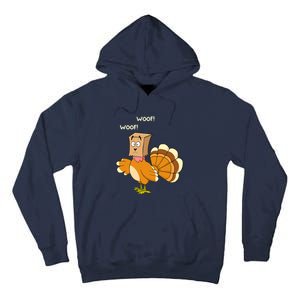 Funny Cute Thanksgiving Turkey Fake Dog WOOF Happy Thanksgiving Tall Hoodie