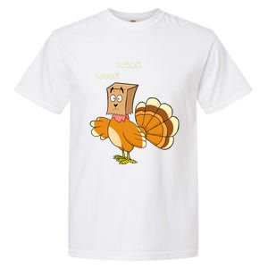 Funny Cute Thanksgiving Turkey Fake Dog WOOF Happy Thanksgiving Garment-Dyed Heavyweight T-Shirt