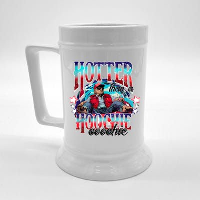 Funny Cute Trump Hotter Than A Hoochie Coochie Beer Stein