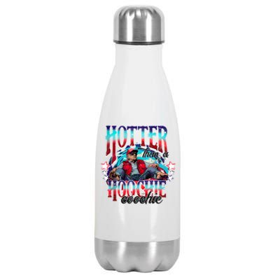 Funny Cute Trump Hotter Than A Hoochie Coochie Stainless Steel Insulated Water Bottle