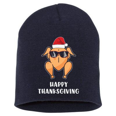 Funny Cute Thanksgiving Turkey Glasses Short Acrylic Beanie