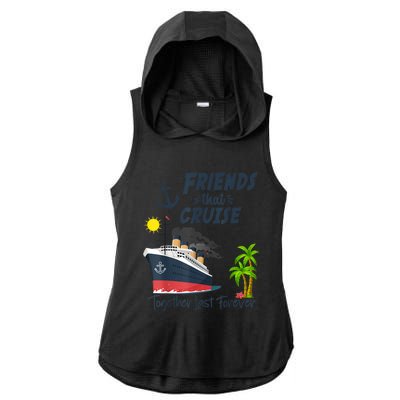 Friends Cruise Together 2024 Vacation Ladies PosiCharge Tri-Blend Wicking Draft Hoodie Tank