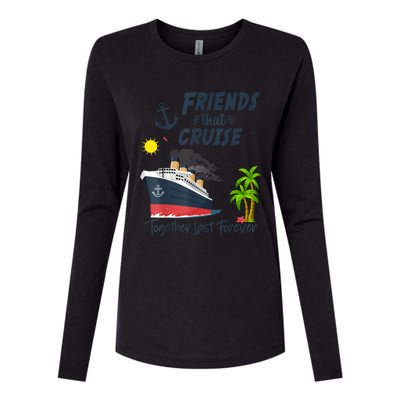 Friends Cruise Together 2024 Vacation Womens Cotton Relaxed Long Sleeve T-Shirt