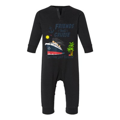 Friends Cruise Together 2024 Vacation Infant Fleece One Piece