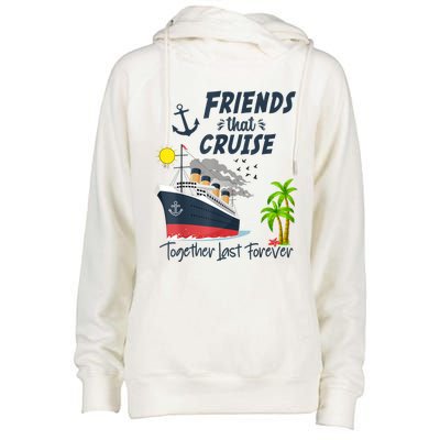 Friends Cruise Together 2024 Vacation Womens Funnel Neck Pullover Hood