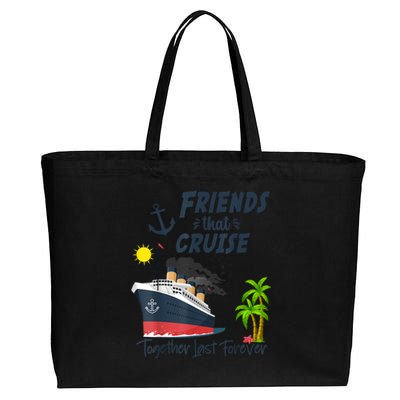 Friends Cruise Together 2024 Vacation Cotton Canvas Jumbo Tote