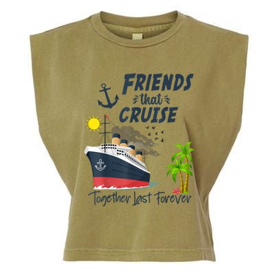 Friends Cruise Together 2024 Vacation Garment-Dyed Women's Muscle Tee