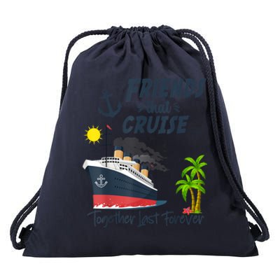 Friends Cruise Together 2024 Vacation Drawstring Bag