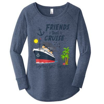 Friends Cruise Together 2024 Vacation Women's Perfect Tri Tunic Long Sleeve Shirt