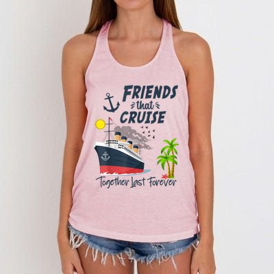 Friends Cruise Together 2024 Vacation Women's Knotted Racerback Tank