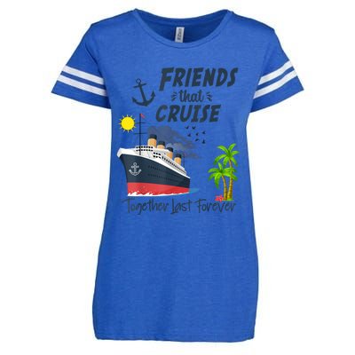 Friends Cruise Together 2024 Vacation Enza Ladies Jersey Football T-Shirt