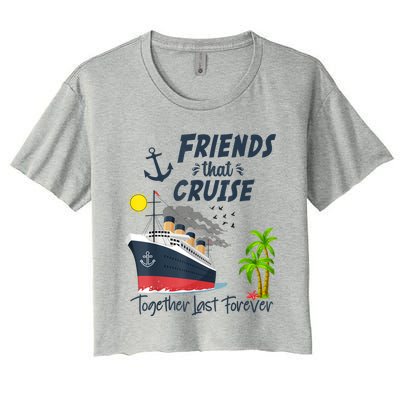 Friends Cruise Together 2024 Vacation Women's Crop Top Tee