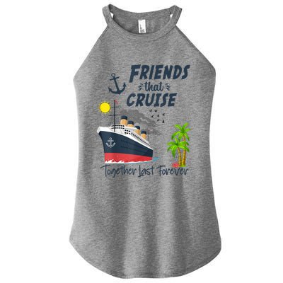 Friends Cruise Together 2024 Vacation Women's Perfect Tri Rocker Tank