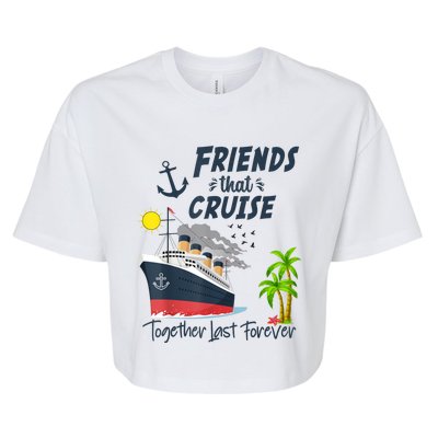 Friends Cruise Together 2024 Vacation Bella+Canvas Jersey Crop Tee