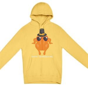 Funny Cute Thanksgiving For Friends Turkey Premium Pullover Hoodie