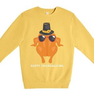 Funny Cute Thanksgiving For Friends Turkey Premium Crewneck Sweatshirt