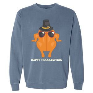 Funny Cute Thanksgiving For Friends Turkey Garment-Dyed Sweatshirt