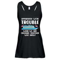 Funny Cruise Trip Apparently We're Trouble Cruising Together Ladies Essential Flowy Tank