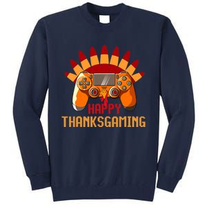 Funny Cute Thanksgiving Gamer Turkey Gaming Controller Boys Tall Sweatshirt