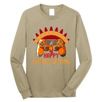 Funny Cute Thanksgiving Gamer Turkey Gaming Controller Boys Long Sleeve Shirt