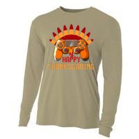 Funny Cute Thanksgiving Gamer Turkey Gaming Controller Boys Cooling Performance Long Sleeve Crew