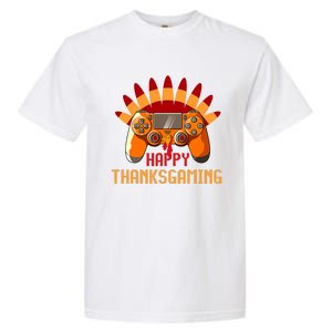 Funny Cute Thanksgiving Gamer Turkey Gaming Controller Boys Garment-Dyed Heavyweight T-Shirt