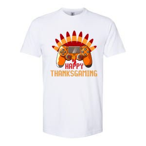 Funny Cute Thanksgiving Gamer Turkey Gaming Controller Boys Softstyle CVC T-Shirt