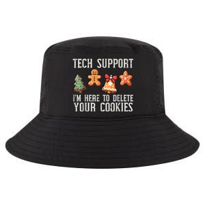 Funny Christmas Tech Support Here To Delete Cookies Cool Comfort Performance Bucket Hat