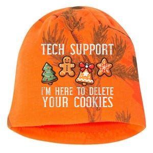 Funny Christmas Tech Support Here To Delete Cookies Kati - Camo Knit Beanie