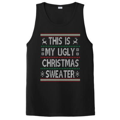 Funny Christmas This Is My Ugly Sweater Gift PosiCharge Competitor Tank