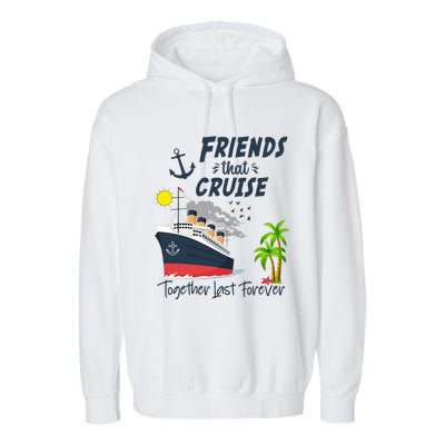 Friends Cruise Together 2024 Vacation Garment-Dyed Fleece Hoodie