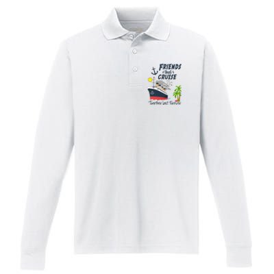 Friends Cruise Together 2024 Vacation Performance Long Sleeve Polo