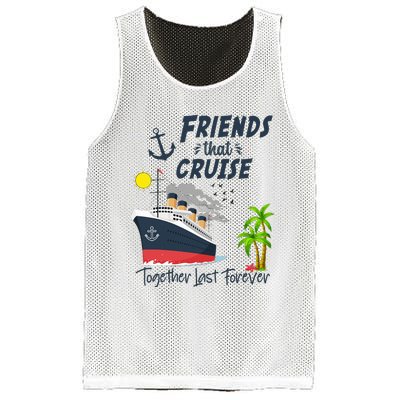 Friends Cruise Together 2024 Vacation Mesh Reversible Basketball Jersey Tank