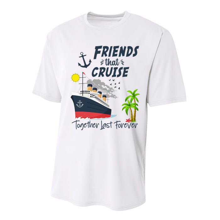 Friends Cruise Together 2024 Vacation Performance Sprint T-Shirt