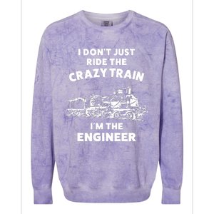 Funny Crazy Train Engineer Shirts For Women Men Colorblast Crewneck Sweatshirt