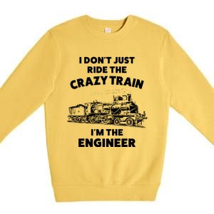 Funny Crazy Train Engineer Shirts For Women Men Premium Crewneck Sweatshirt