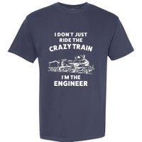 Funny Crazy Train Engineer Shirts For Women Men Garment-Dyed Heavyweight T-Shirt