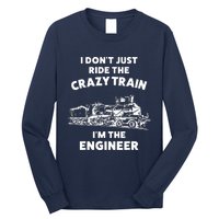 Funny Crazy Train Engineer Shirts For Women Men Long Sleeve Shirt