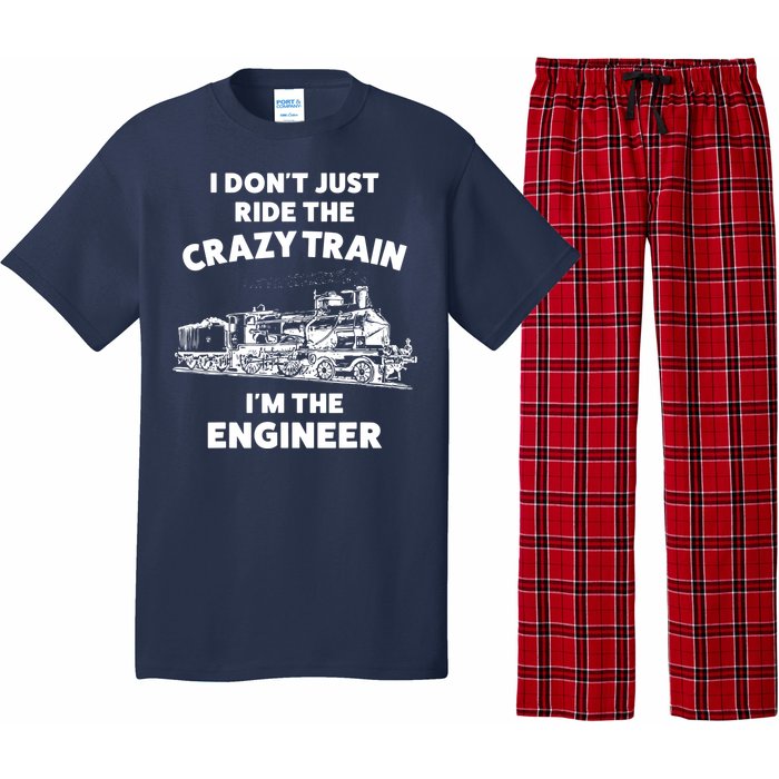 Funny Crazy Train Engineer Shirts For Women Men Pajama Set