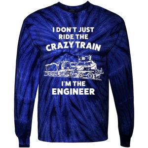 Funny Crazy Train Engineer Shirts For Women Men Tie-Dye Long Sleeve Shirt