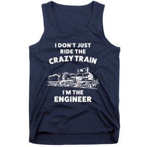 Funny Crazy Train Engineer Shirts For Women Men Tank Top