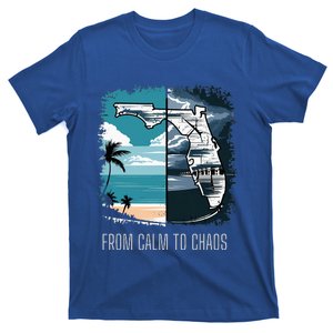 From Calm To Chaos Florida Beach Weather Storm T-Shirt