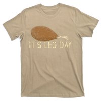 Funny Cute Turkey Thanksgiving It's Leg Day Gym Workout T-Shirt