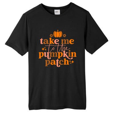 Funny Cute Take Me To The Pumpkin Patch Autumn Fall Thanksgiving Retro Tall Fusion ChromaSoft Performance T-Shirt