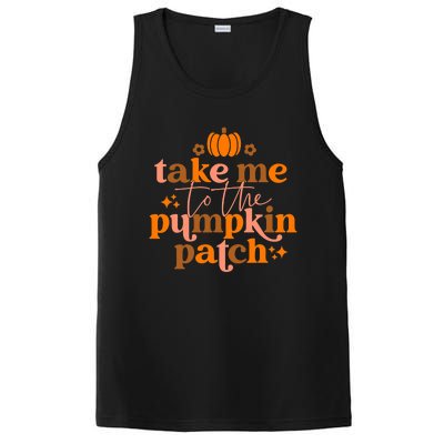 Funny Cute Take Me To The Pumpkin Patch Autumn Fall Thanksgiving Retro PosiCharge Competitor Tank