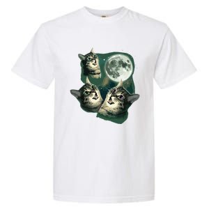 Funny Cat Three Cat Moon 3 Wolfs Cute Kitten Graphic Garment-Dyed Heavyweight T-Shirt