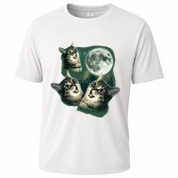 Funny Cat Three Cat Moon 3 Wolfs Cute Kitten Graphic Cooling Performance Crew T-Shirt